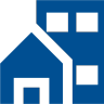 a blue and black house